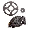 Kit De Sprock Engrane Y Cadena Ct 100 Bajaj Original - Imagen 2