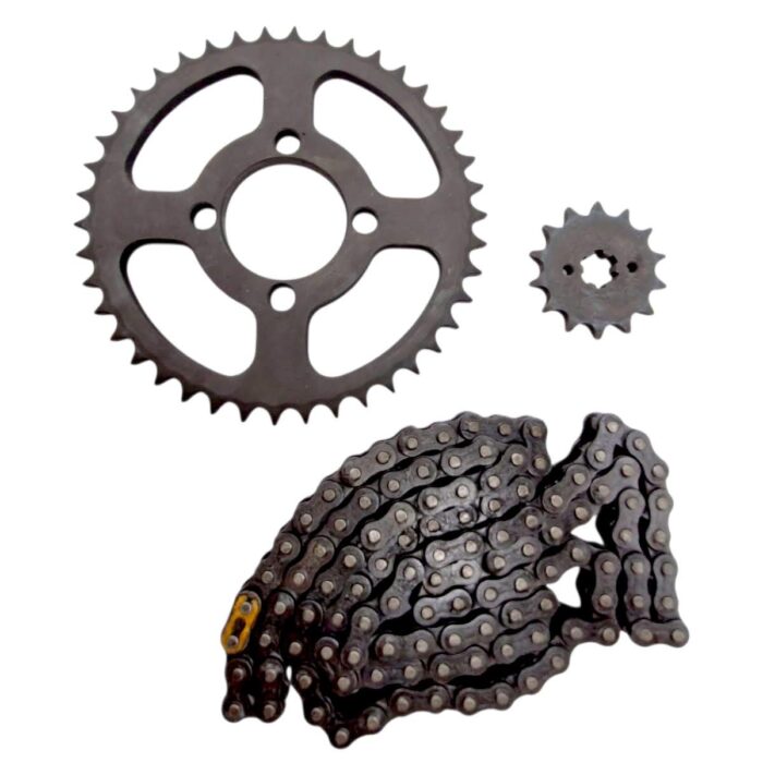 Kit De Sprock Engrane Y Cadena Ct 100 Bajaj Original - Imagen 2