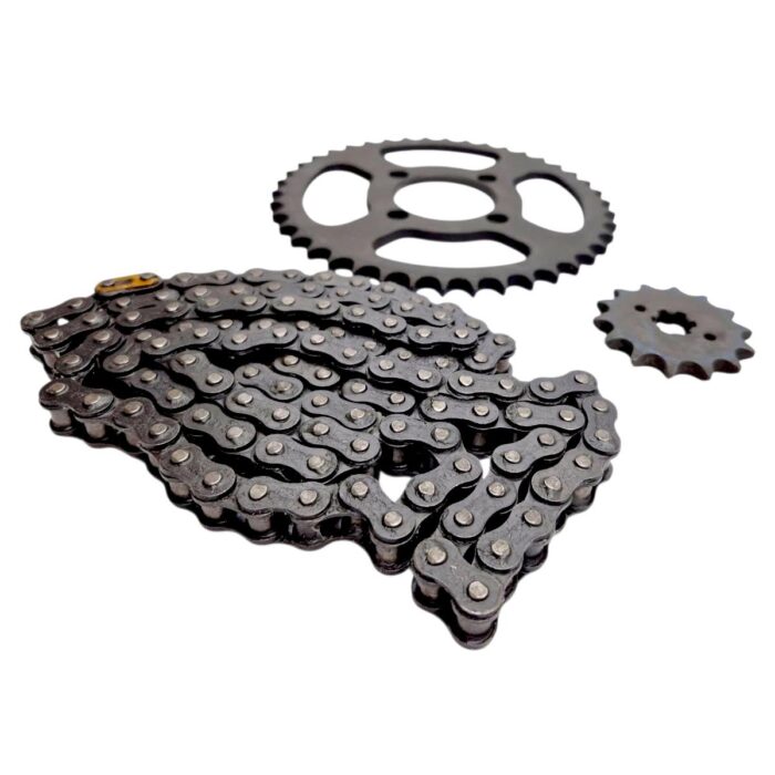Kit De Sprock Engrane Y Cadena Ct 100 Bajaj Original - Imagen 3