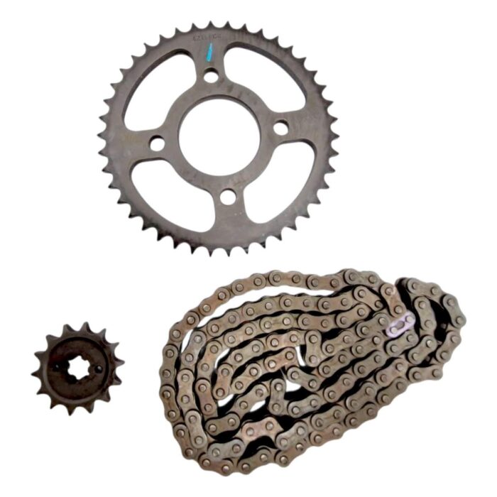 Kit De Sprock Engrane Y Cadena Boxer 150 Bajaj Original - Imagen 2