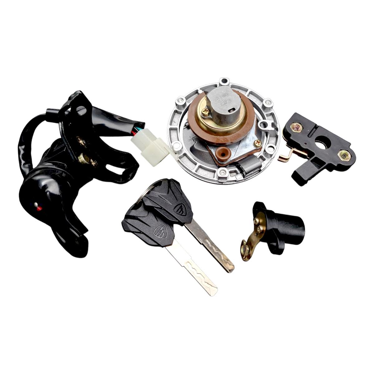 Kit De Cerraduras Con Llavero Rt250 Italika Original - Imagen 2