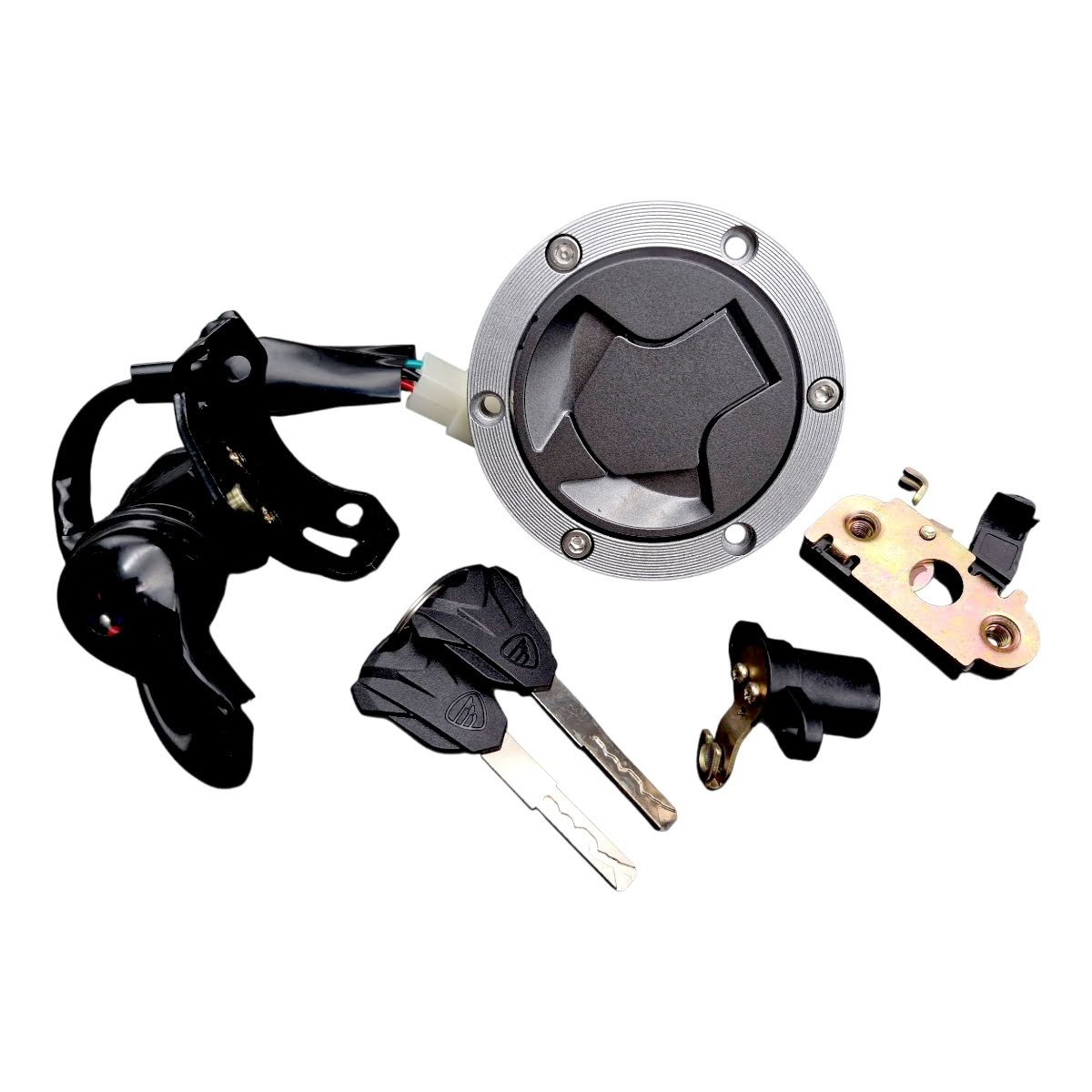 Kit De Cerraduras Con Llavero Rt250 Italika Original - Imagen 3