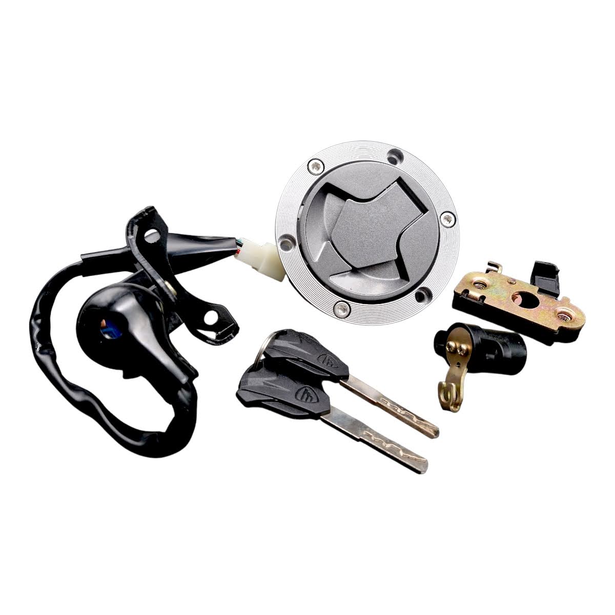 Kit De Cerraduras Con Llavero Rt250 Italika Original - Imagen 4