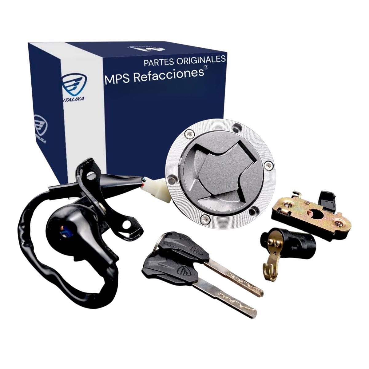 Kit De Cerraduras Con Llavero Rt250 Italika Original