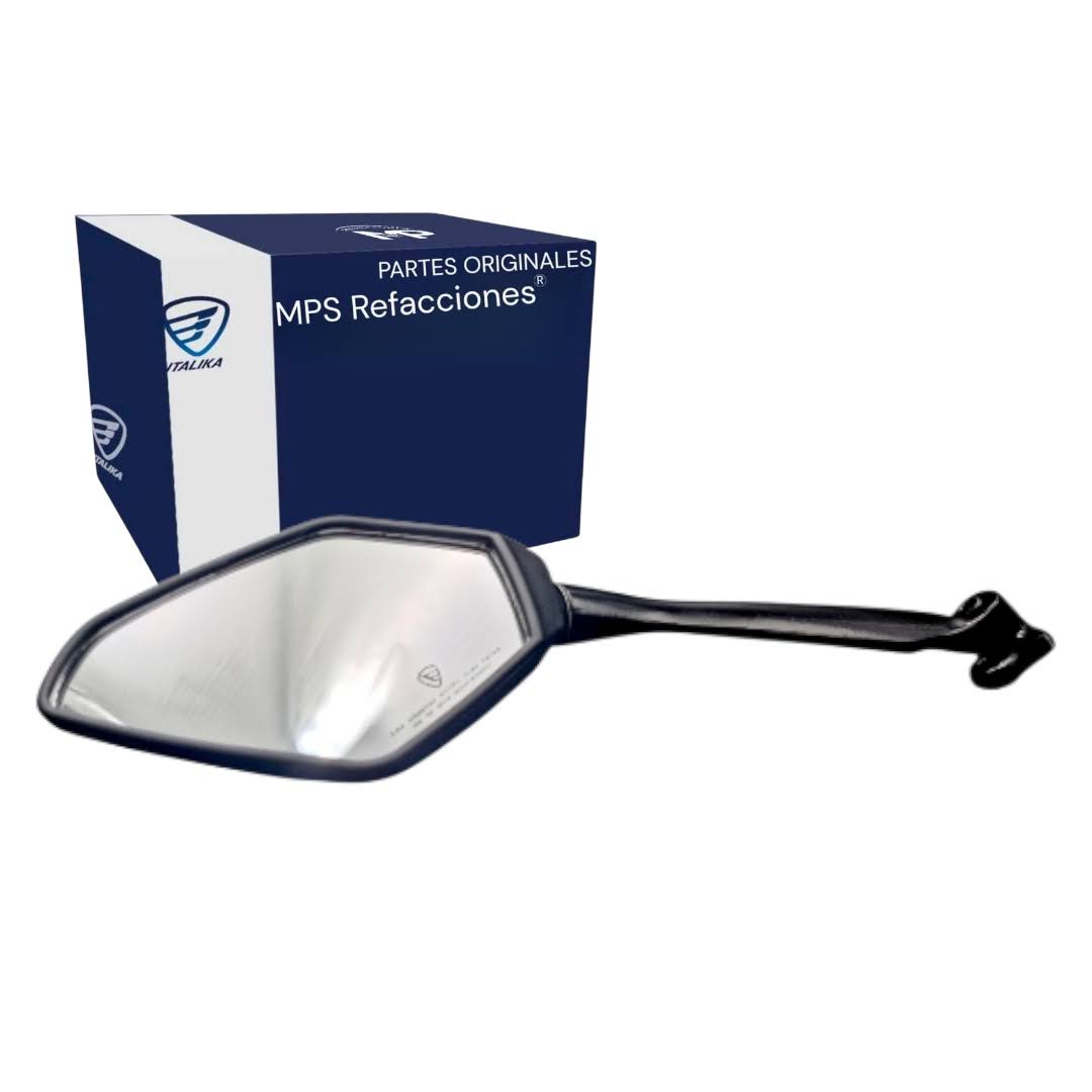 Espejo Izquierdo con logo y leyenda Rt250 Italika Original