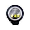FARO REDONDO 3 LED CON LUPA LUZ FIJA, ESTROBO OPCIONAL CONTORNO AMARILLO - Imagen 2