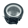 FARO REDONDO 3 LED CON LUPA LUZ FIJA, ESTROBO OPCIONAL CONTORNO ROJO