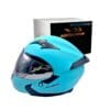 Casco Abatible Solido Grande Azul Mate