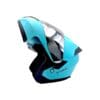 Casco Abatible Solido Grande Azul Mate - Imagen 2