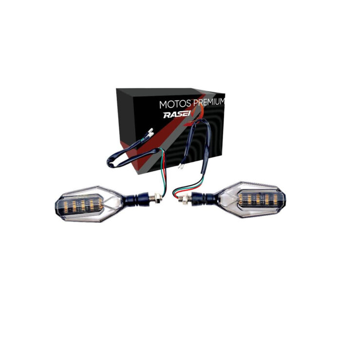Direccional Led Secuencial Tipo Caparazon Amarillo-azul