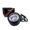 FARO AUXILIAR LED CON LUPA REDONDO CON 2 LED OJO DE ANGEL AMARILLO CON LUZ BLANCA FIJA Y ESTROBO