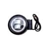 FARO AUXILIAR LED CON LUPA REDONDO CON 2 LED OJO DE ANGEL AMARILLO CON LUZ BLANCA FIJA Y ESTROBO - Imagen 2