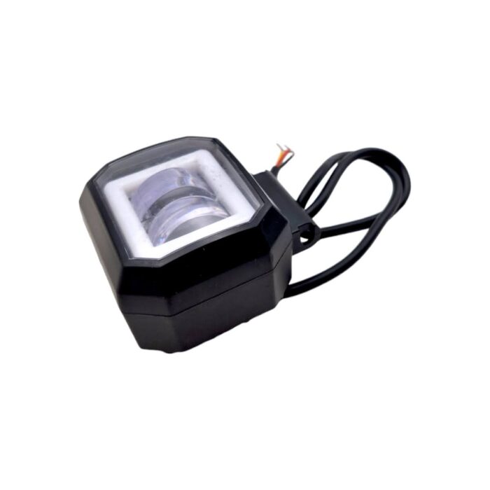 Faro Led Lupa Cuadrado 2 Led Ojo Ángel Azul Fijo - Imagen 4