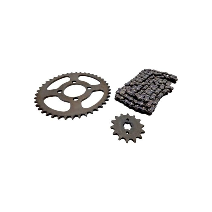 Jgo De Sprocket Y Cadena D100m Platina 100 Bajaj Original - Imagen 4
