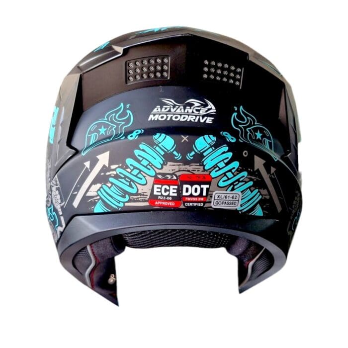 Casco Md M70 Full Face Mat Black/blue T-xl - Imagen 9