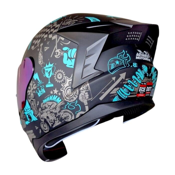 Casco Md M70 Full Face Mat Black/blue T-xl - Imagen 8