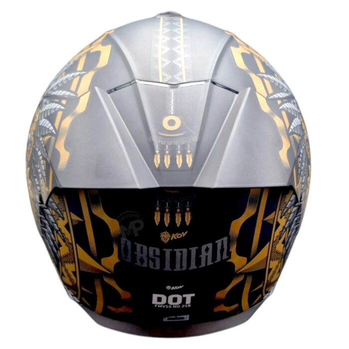 Casco Litio Obsidian Dorado Kov Original - Imagen 7