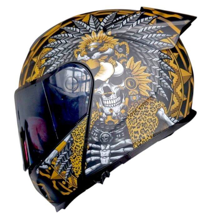 Casco Litio Obsidian Dorado Kov Original - Imagen 2