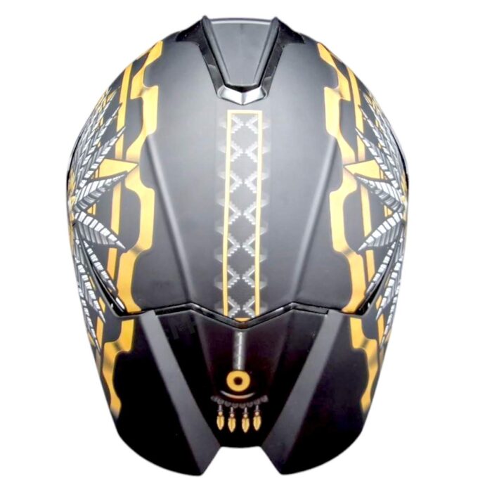 Casco Litio Obsidian Dorado Kov Original - Imagen 10