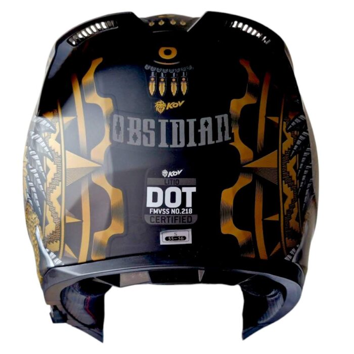 Casco Litio Obsidian Dorado Kov Original - Imagen 4