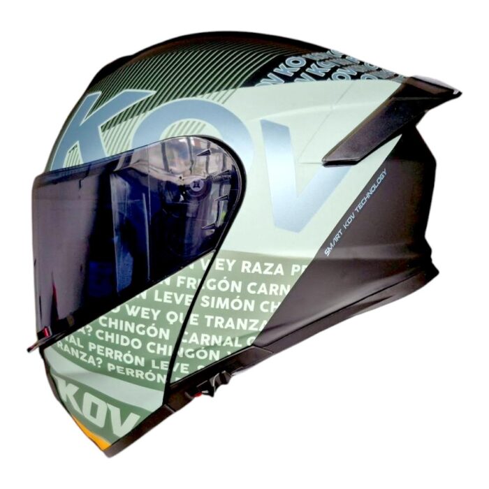 Casco Thunder Flow Verde Xl Kov Original - Imagen 2