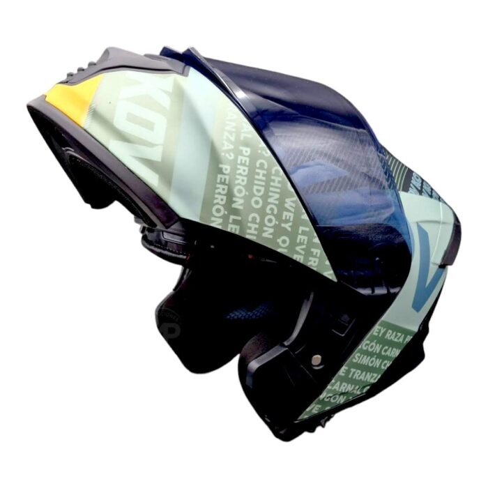 Casco Thunder Flow Verde Xl Kov Original - Imagen 7