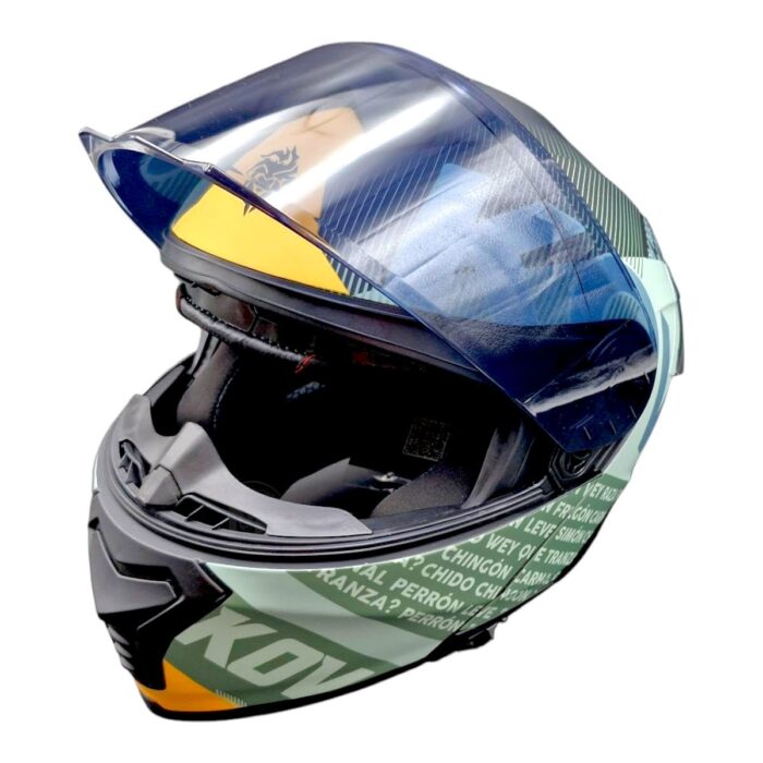 Casco Thunder Flow Verde Xl Kov Original - Imagen 8