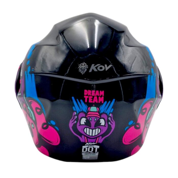 Casco Kids Dream Team Negro/fiusha Unitalla Kov Original - Imagen 3