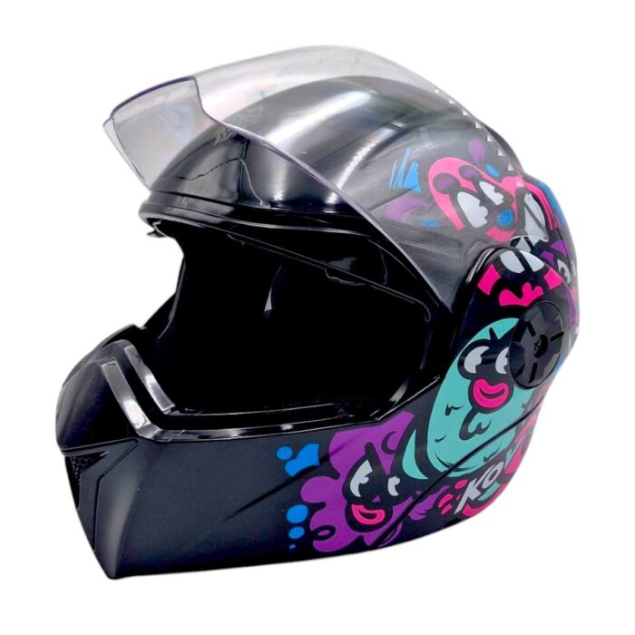 Casco Kids Dream Team Negro/fiusha Unitalla Kov Original - Imagen 4