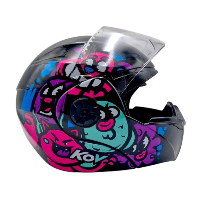 Casco Kids Dream Team Negro/fiusha Unitalla Kov Original - Imagen 2