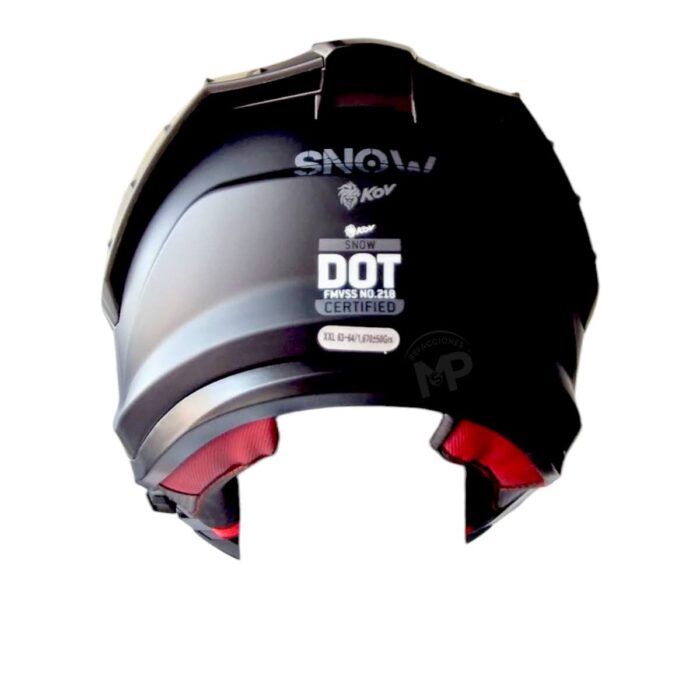 Snow Solido Negro Mate Xxl Kov Original - Imagen 4