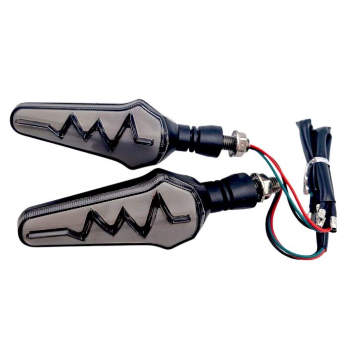 Direccional LED tipo rayo secuencial amar-blanco - Imagen 2