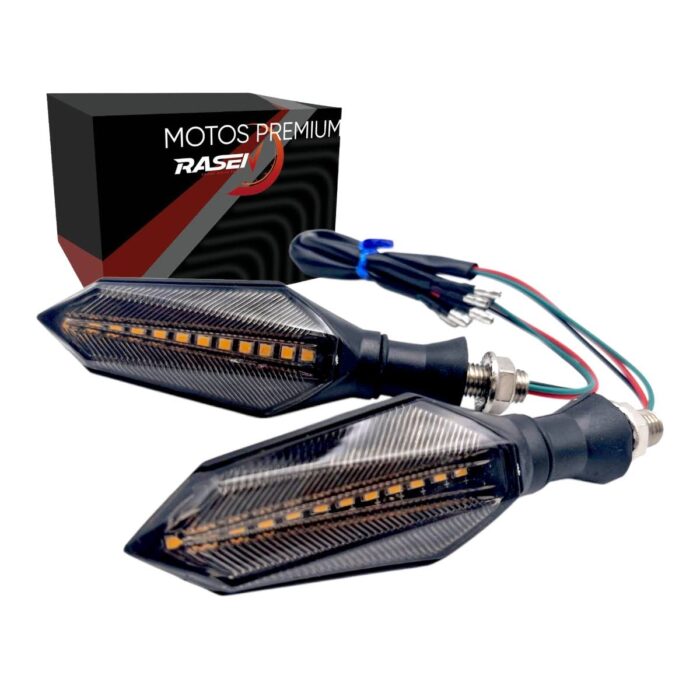 Direccional LED flecha secuencial amar-azul universal