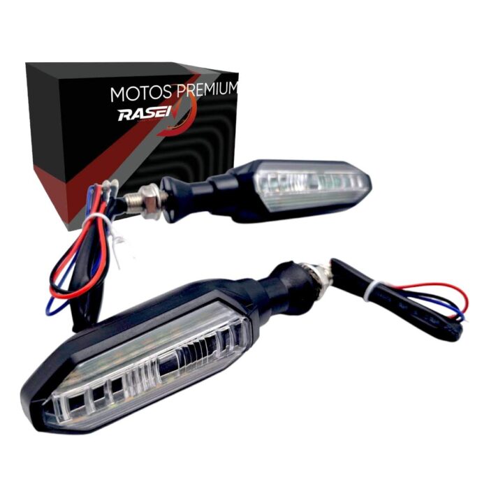 Direccional LED 4 hyperled secuencial amar-blanco