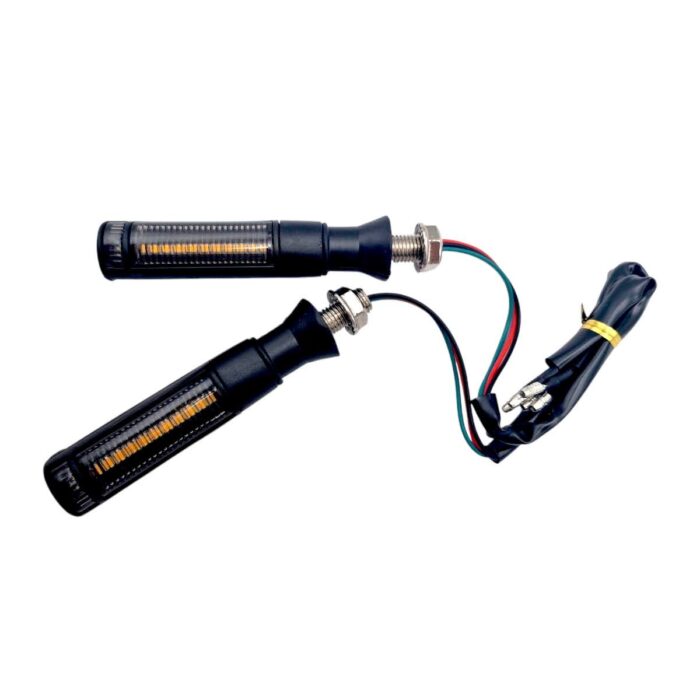 Direccional LED tipo barril azul-amarillo universal - Imagen 2