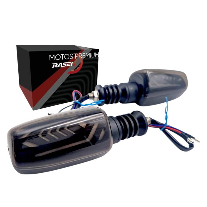 Direccional LED deportiva secuencial amar-azul