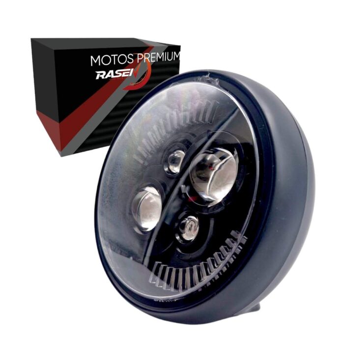 Faro principal redondo doble lupa con laterales RGB