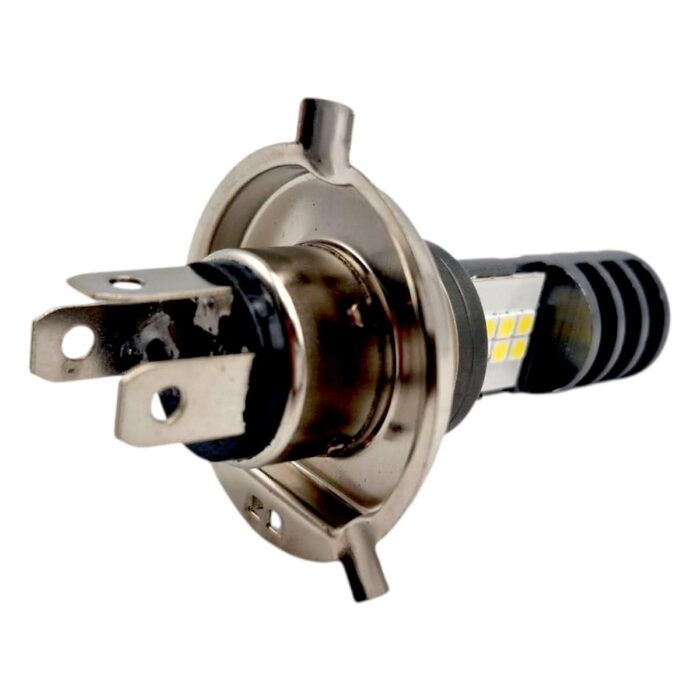 Foco faro 12 hiper LED H4 carcasa verde luz blanca - Imagen 3