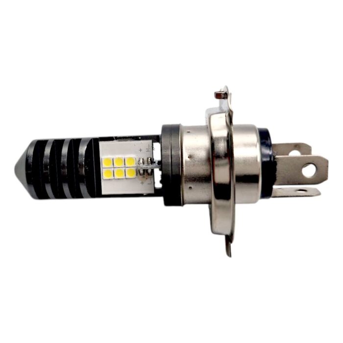 Foco faro 12 hiper LED H4 carcasa verde luz blanca - Imagen 2