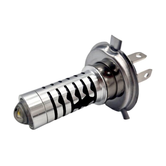 Foco faro H4 lupa hiper LED amar-blanco vela azul - Imagen 4
