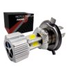 Foco faro LED H4 blanco ocho lados carcasa plata