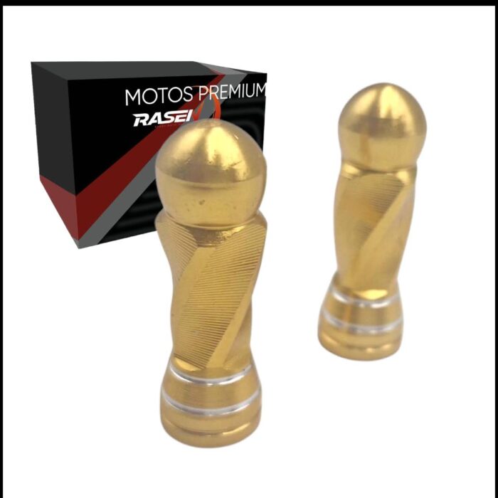 Tapon Decorativo Para Válvula En Forma Rodondo Dorado