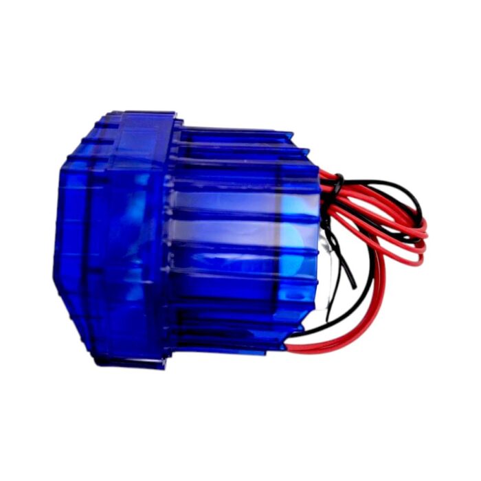 Faro redondo LED blanco carcasa azul contorno RGB - Imagen 3