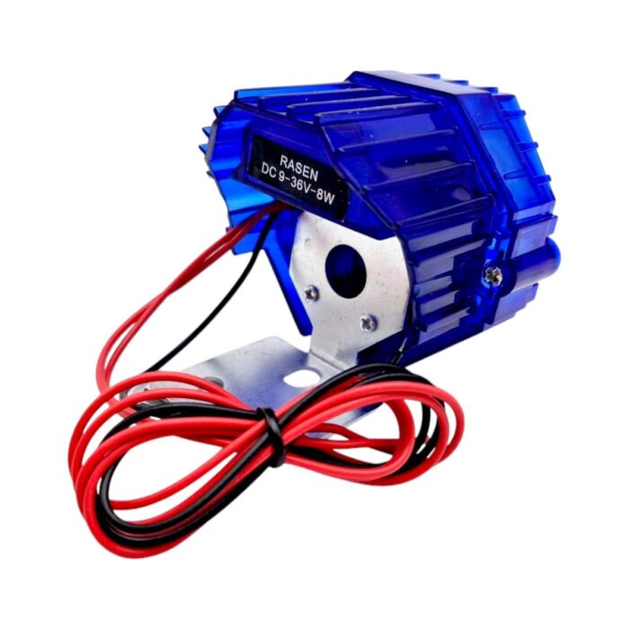 Faro redondo LED blanco carcasa azul contorno RGB - Imagen 2