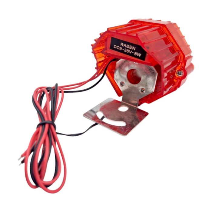 Faro redondo LED blanco carcasa roja contorno RGB - Imagen 3