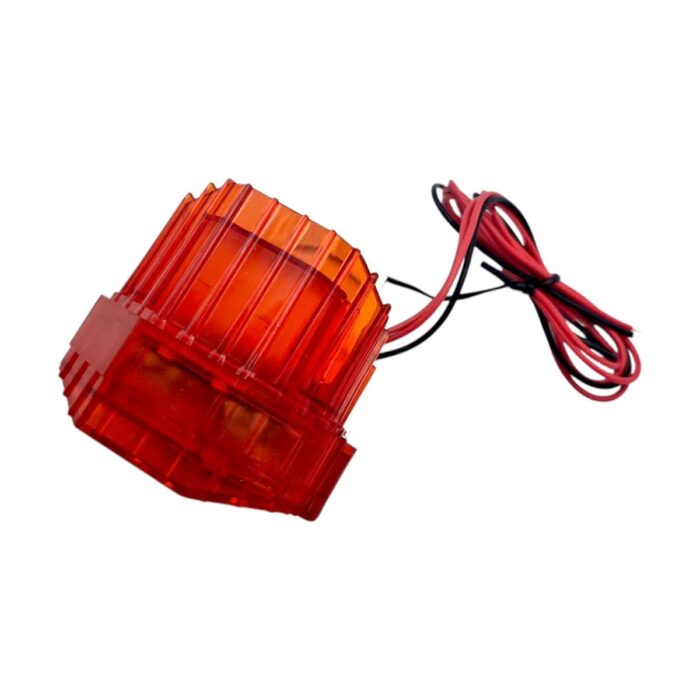 Faro redondo LED blanco carcasa roja contorno RGB - Imagen 2
