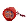 Faro redondo LED blanco carcasa roja contorno RGB - Imagen 4