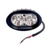 Faro 2 LED blanco ovalado 2 celdas alta y estrobo - Imagen 2