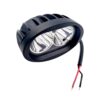 Faro 2 LED blanco ovalado 2 celdas alta y estrobo - Imagen 4