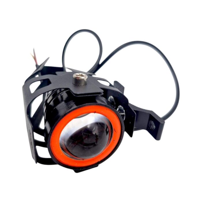 Faro LED mini lupa ojo ángel rojo luz estrobo - Imagen 4